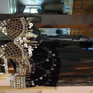 Tribal belly dance skirts and top